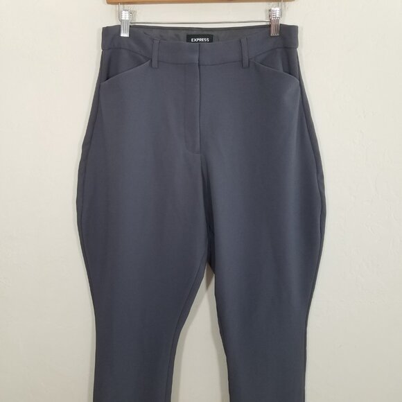 Express Curvy Skinny High Rise Stretch Dress Pants Gray Size 10 - Picture 2 of 8